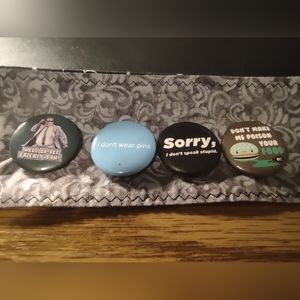 Hot Topic Vintage Buttons Sarcasm Punk